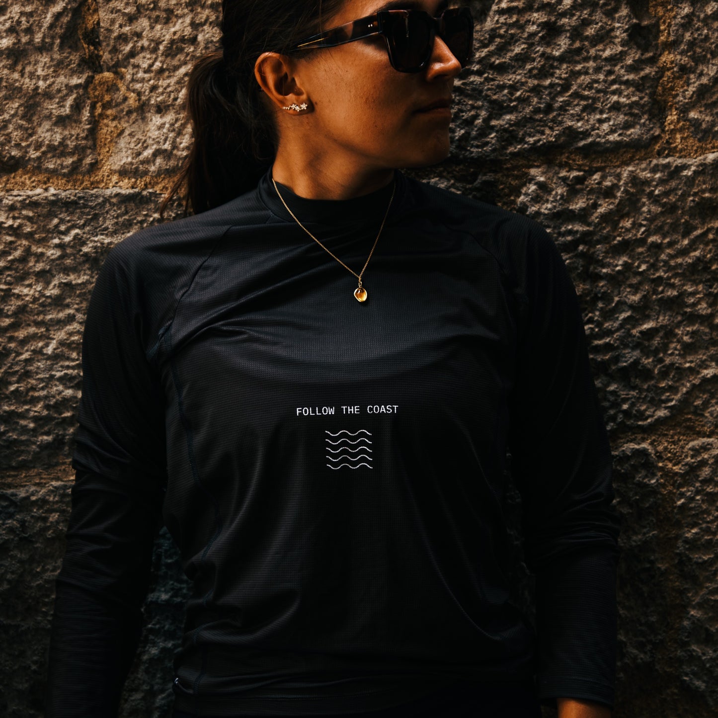 Long Sleeve Running Charcoal